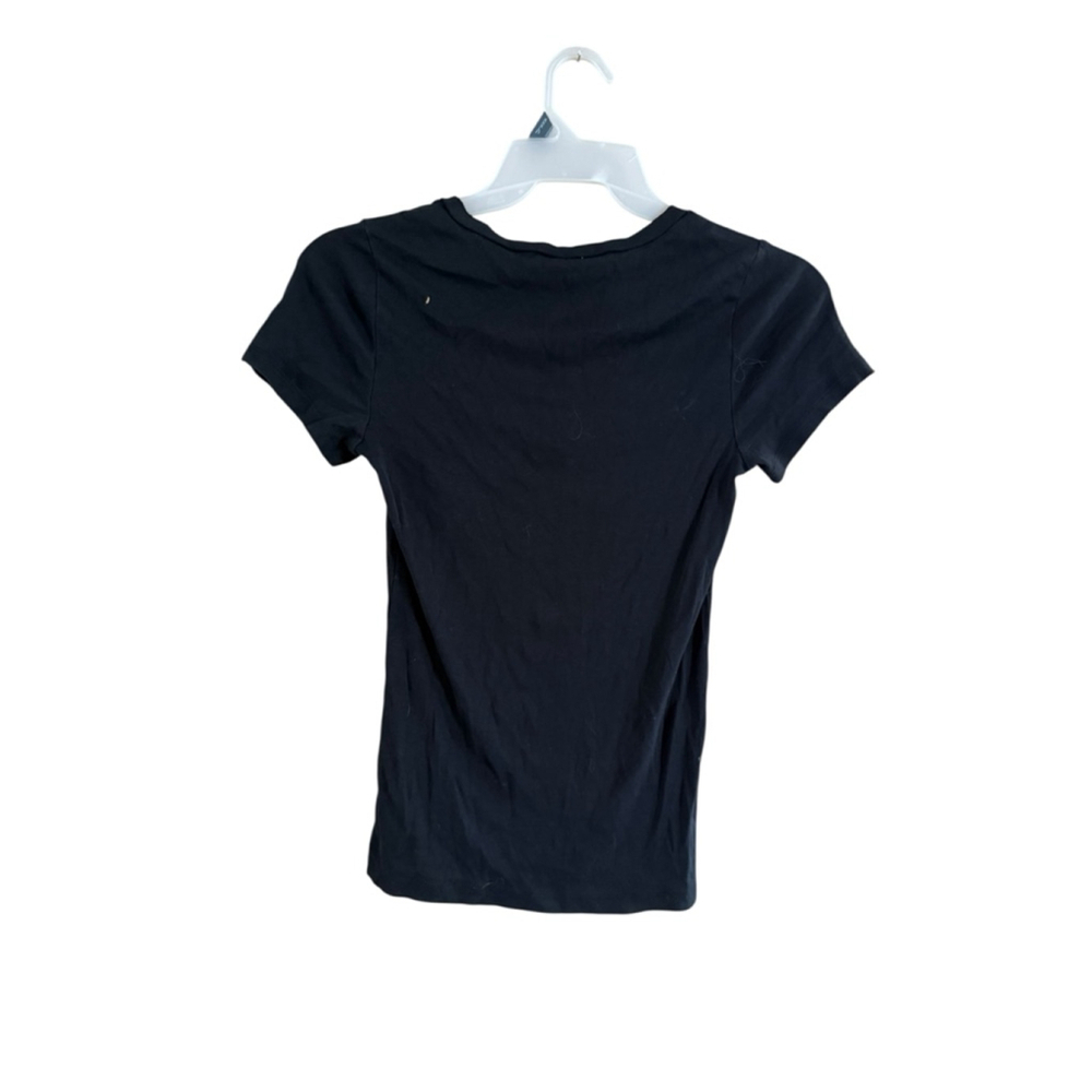 J.Crew Black V-Neck Fitted Short Sleeve T-Shirt - Medium - Picture 9 of 9
